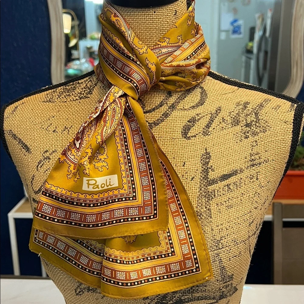 PAOLI VINTAGE PAISLEY SCARF 10x48”